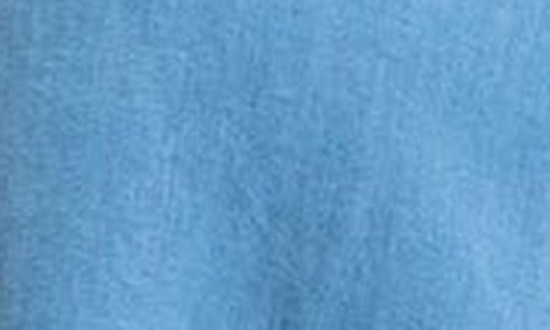 BLU PEPPER BLU PEPPER LADDER STITCH FLUTTER SLEEVE TENCEL® LYOCELL CHAMBRAY TOP