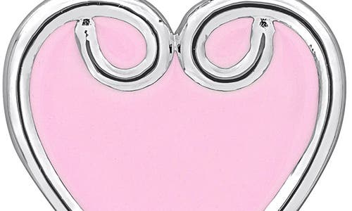 Delmar Enamel Heart Pendant Necklace In Pink