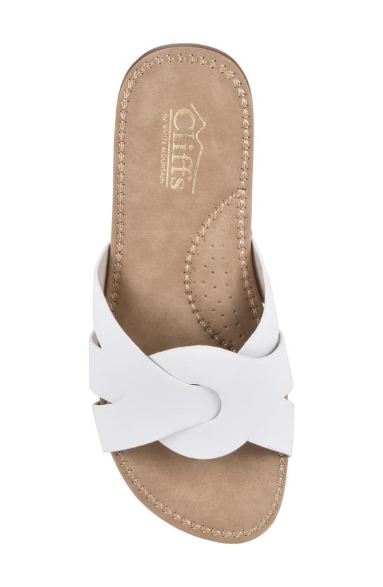 Cliffs By White Mountain Fortunate Woven Sandal In White/ Burnished/ Smooth
