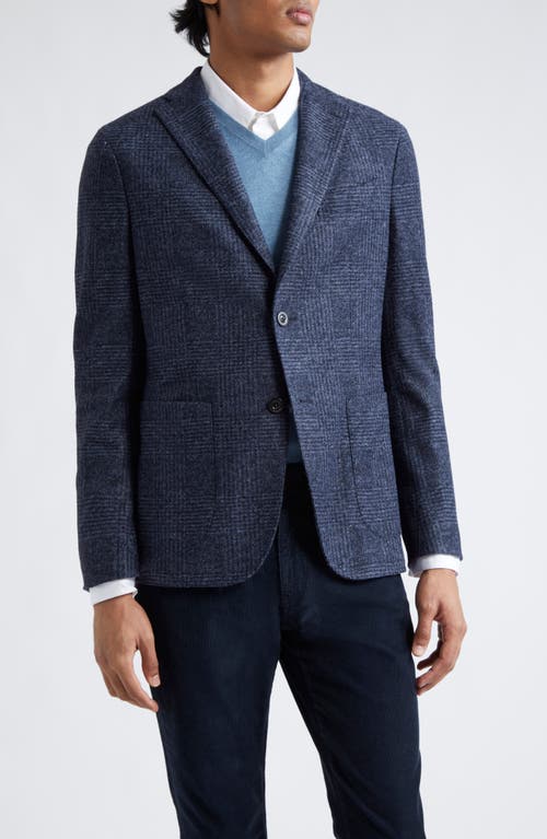 Boglioli K-Jacket Glen Plaid Sport Coat in Blue 