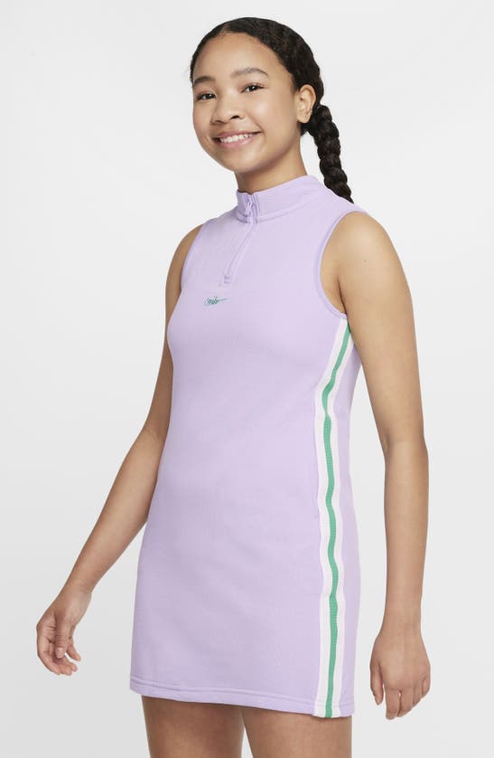 Shop Nike Kids' Sportswear Sleeveless Dress In Hydrangeas/ Stadium Green