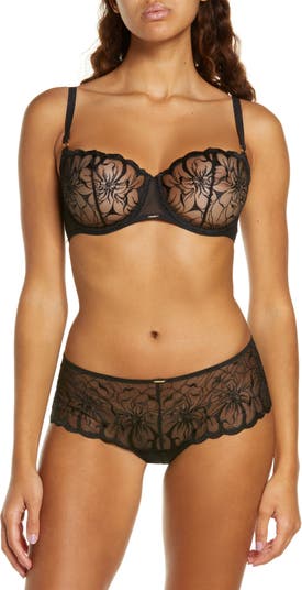 Topshop Molly lace lingerie set in black