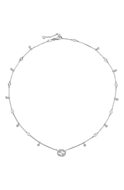 Interlocking-G Diamond Pendant Necklace