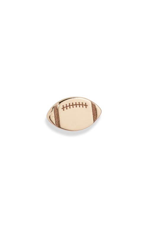 Zoë Chicco Itty Bitty Football Single Stud Earring In Yellow Gold