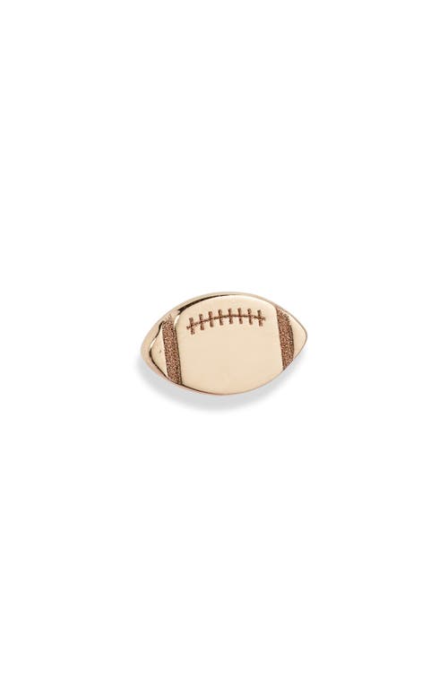 Zoë Chicco Itty Bitty Football Single Stud Earring in Yellow Gold at Nordstrom