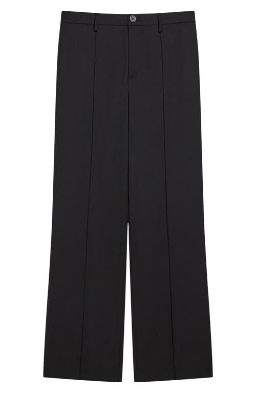 Helmut Lang Relaxed Virgin Wool Trousers In Black