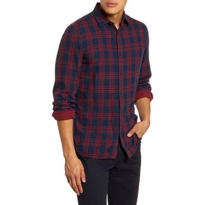 1901 Utility Slim Fit Plaid Button-Up Shirt, Blue