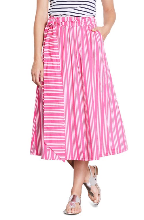 Boden Kiera Midi Skirt in Party Pink And Ecru
