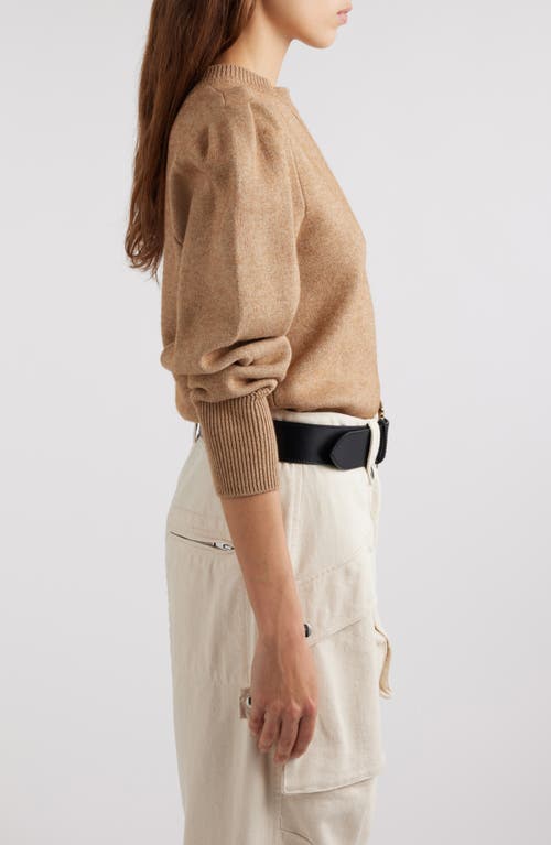 Shop Isabel Marant Étoile Kelaya Balloon Sleeve Sweater In Camel