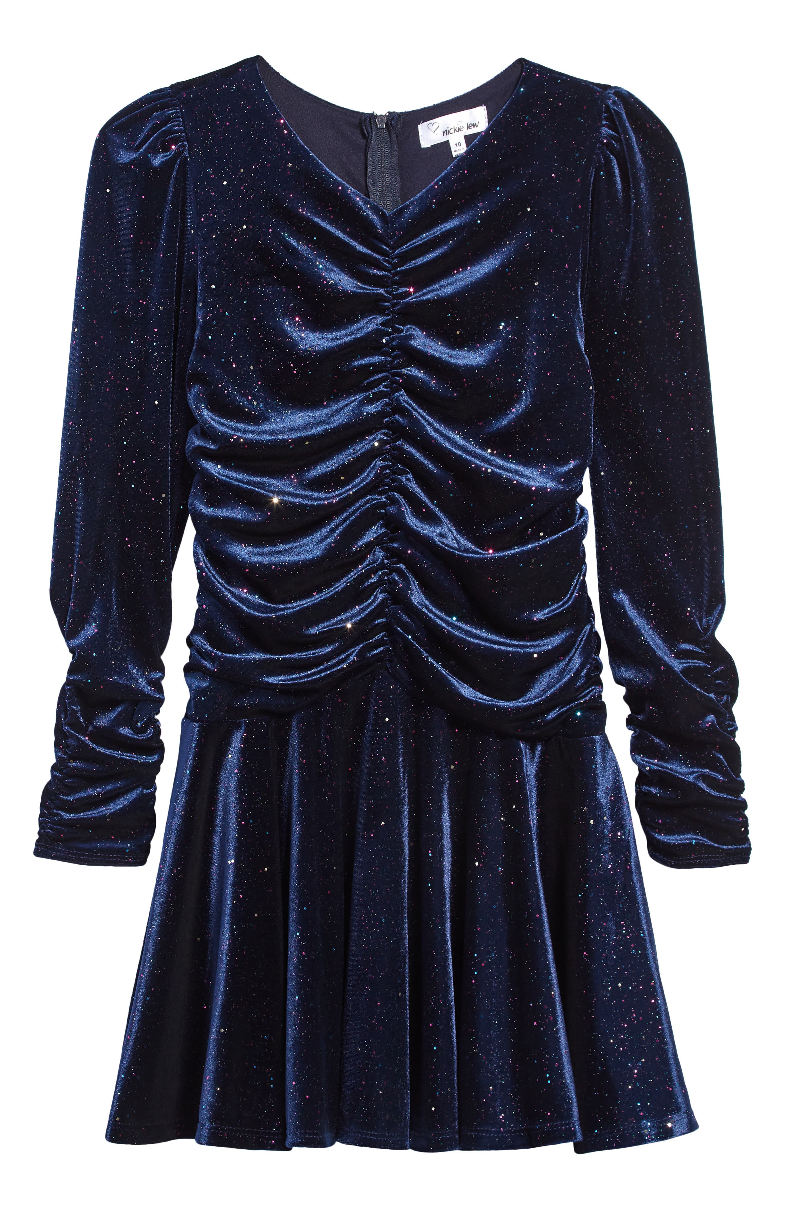 blue velvet dress nordstrom