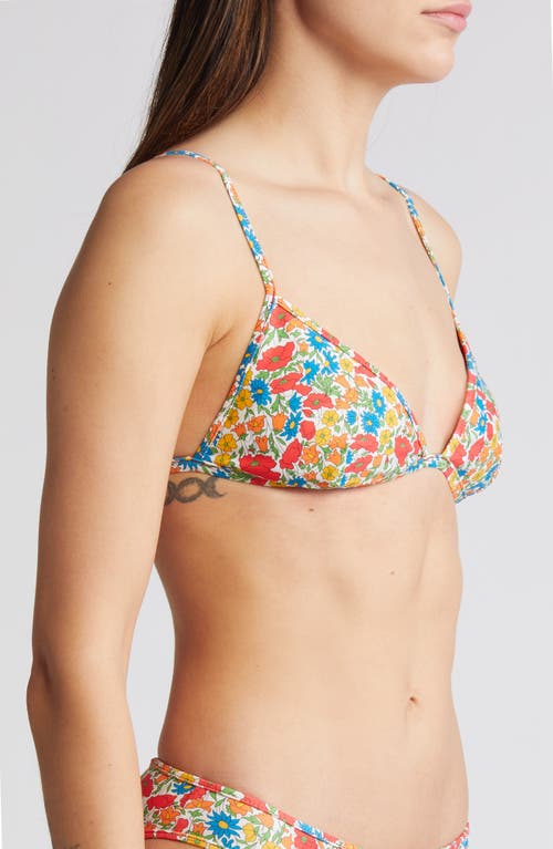 Nu Swim X Liberty London Yes Floral Print Bikini Top In Red Multi