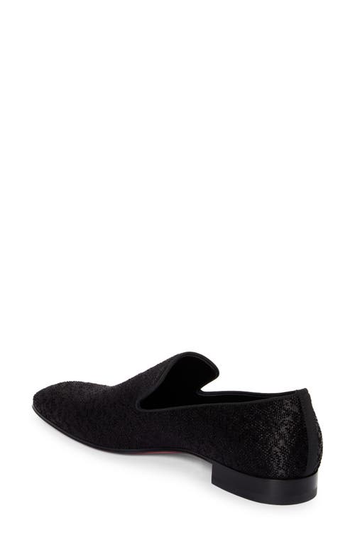 Shop Christian Louboutin Dandelion Embroidered Venetian Loafer In Black