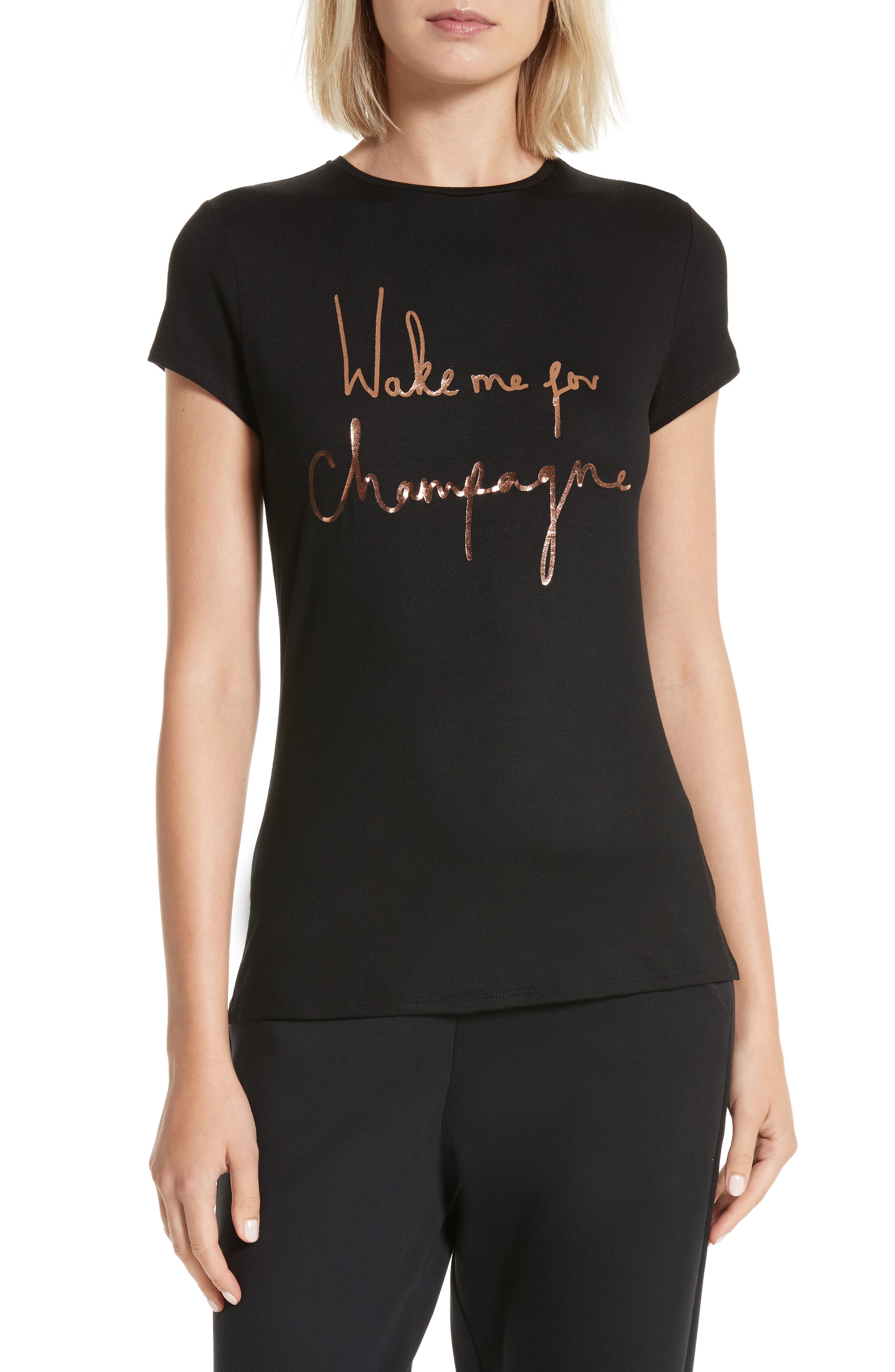 wake me for champagne t shirt