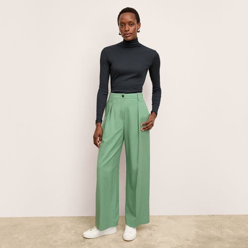 M.M.LaFleur Zuri Pant - Washable Wool Twill in Parisian Green 