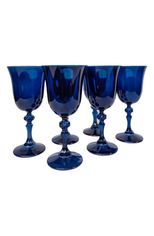 Estelle Colored Glass Set of Regal Goblets in Midnight Blue at Nordstrom