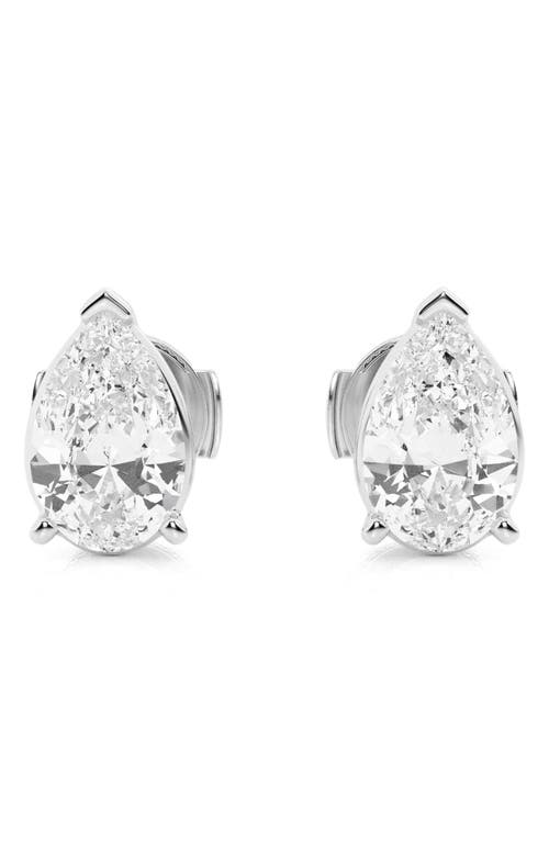 Shop Badgley Mischka Collection Pear Cut Lab Created Diamond Stud Earrings In White