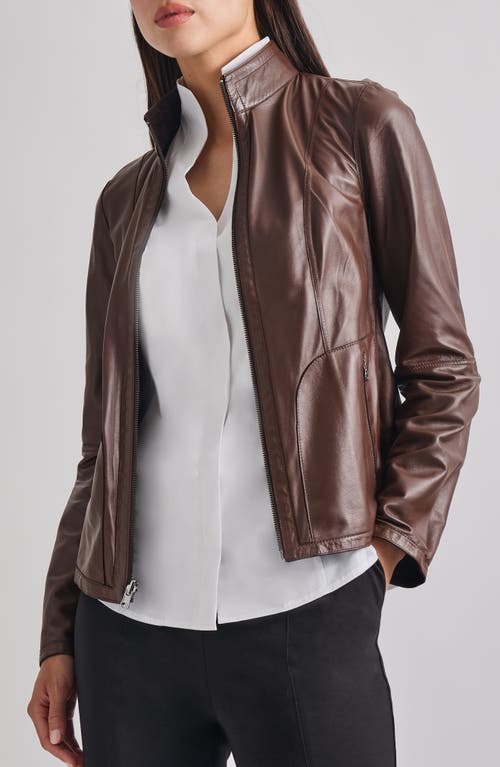 Misook Reversible Suede & Leather Jacket in Mahogany/Macchiato 