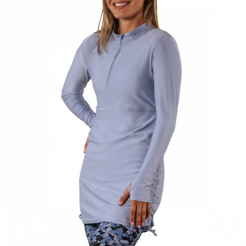 Uv Skinz Convertible Swim Shirtdress In Moon Dust