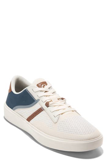 Shop Cole Haan Grand Crosscourt Winner Sneaker In Ivory/navy/tan