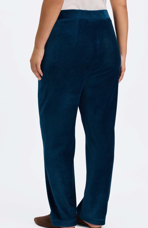 Shop Foxcroft Caden Plush Corduroy Pants In Deep Teal