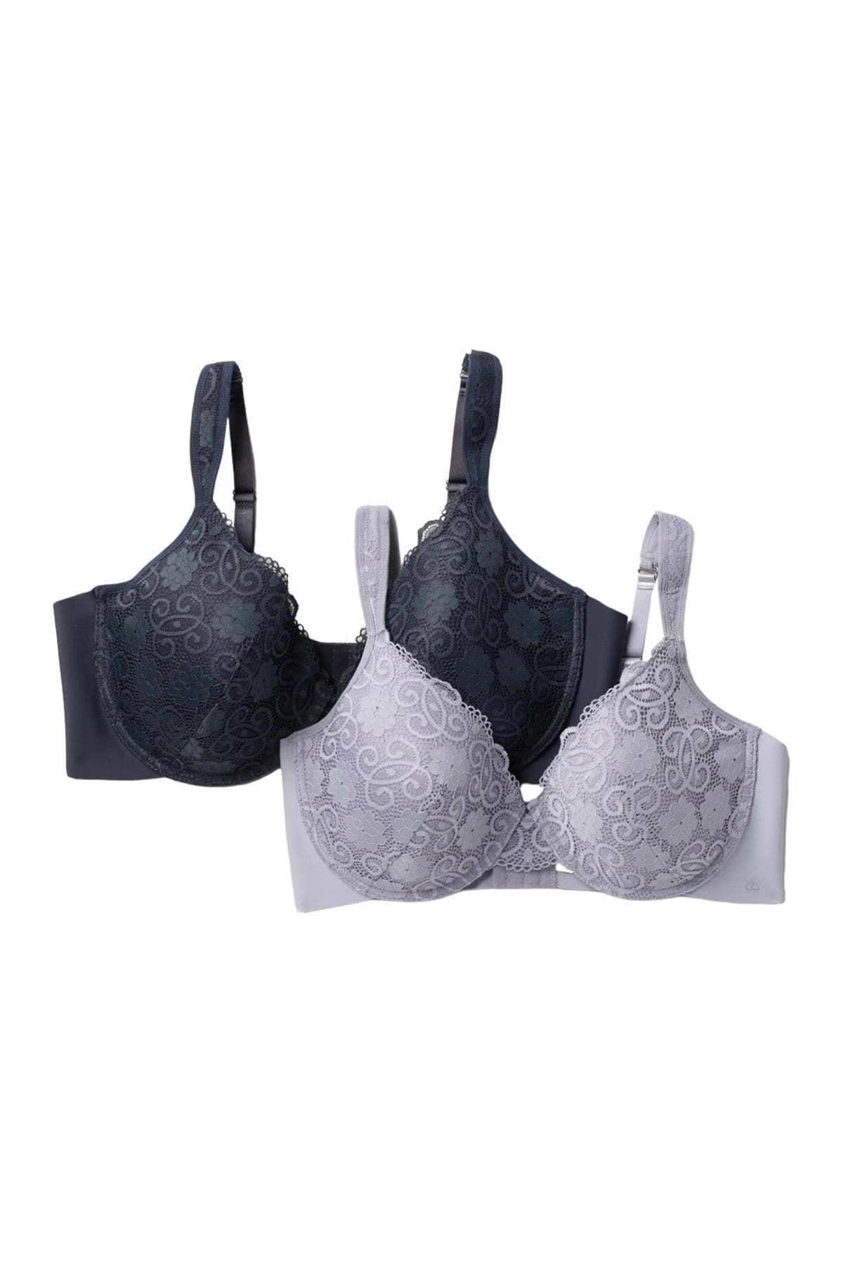 Jessica Simpson Back Smoothing Lace Bra In Angel Wing/peony