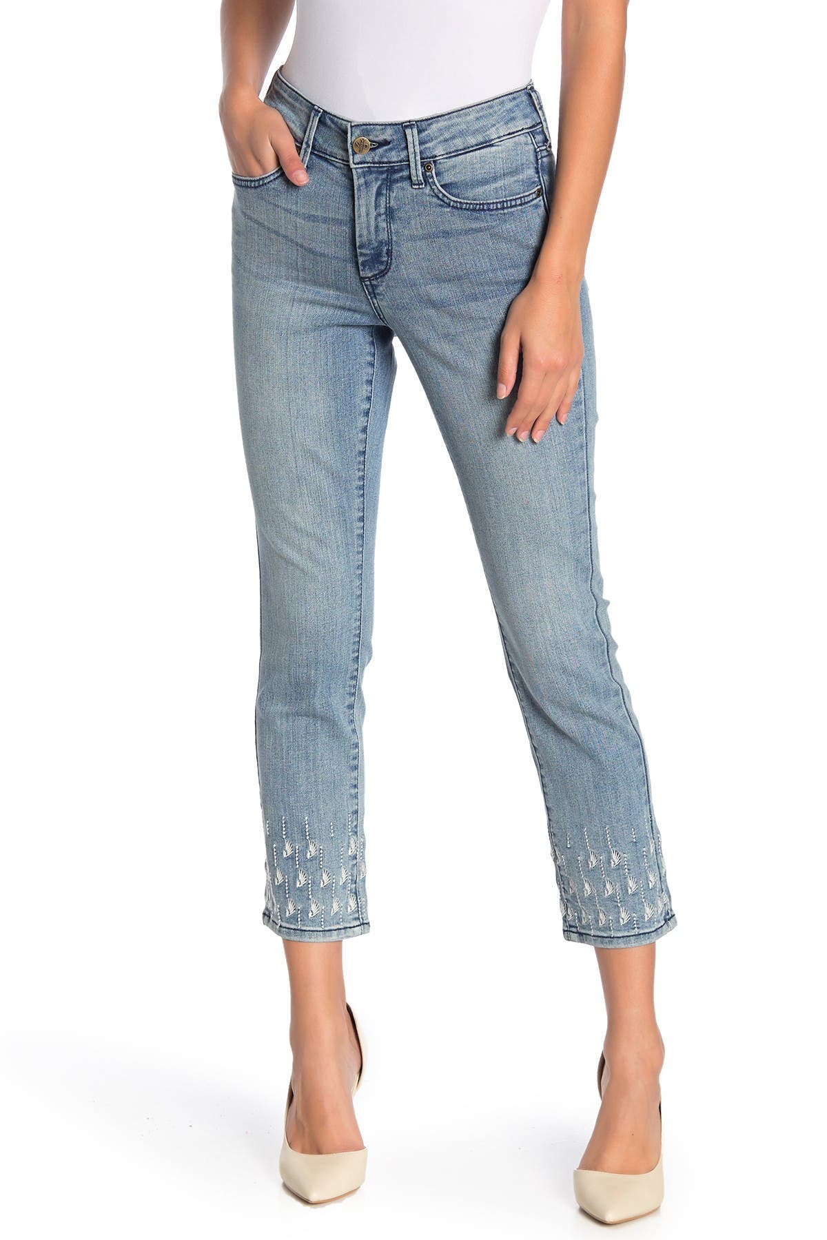 nydj embroidered jeans