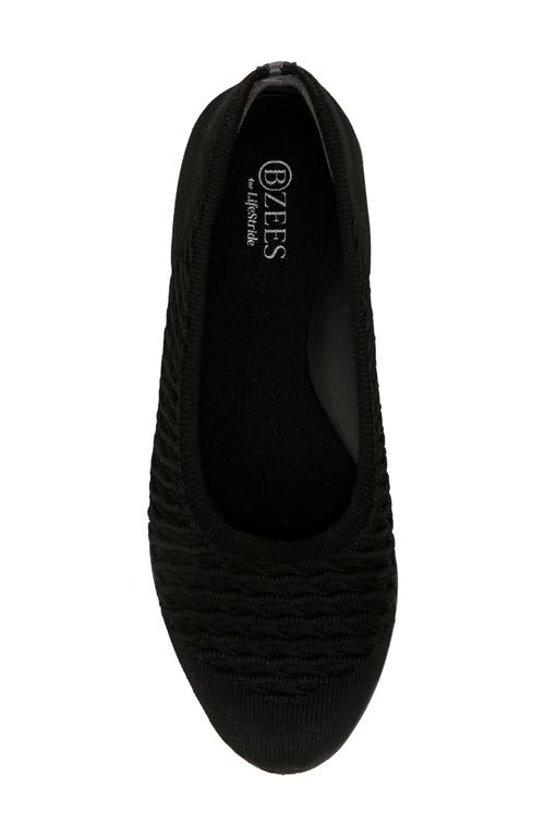 Shop Bzees Lifestride Khloe Knit Ballet Flat In Black