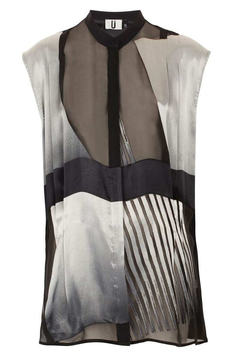 Topshop Unique Oversized Silk Devore Shirt | Nordstrom