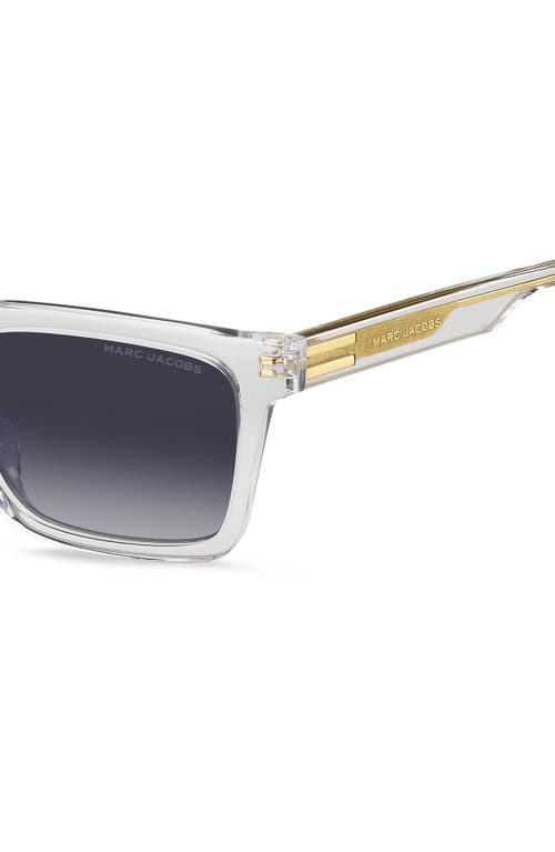 Shop Marc Jacobs 53mm Gradient Square Sunglasses In Crystal/grey Shaded