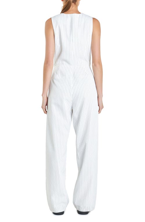 Grey Lab Vest Wide Leg Jumpsuit In White