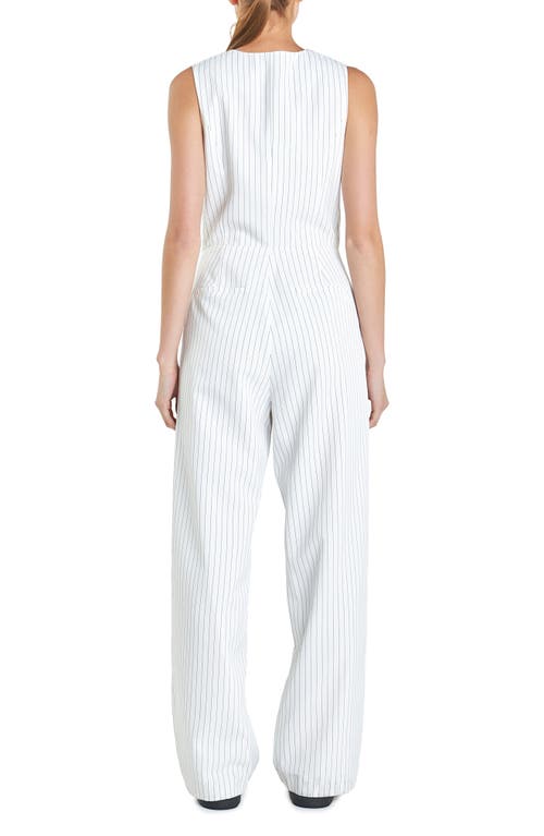 Shop Grey Lab Vest Wide Leg Jumpsuit In White