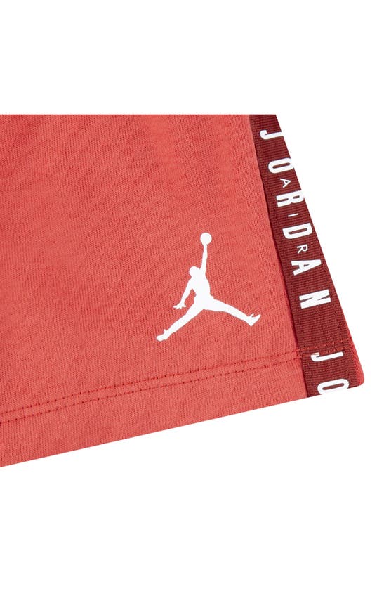 Shop Jordan Jumpman Blocked Taping French Terry T-shirt & Shorts Set In Lobster