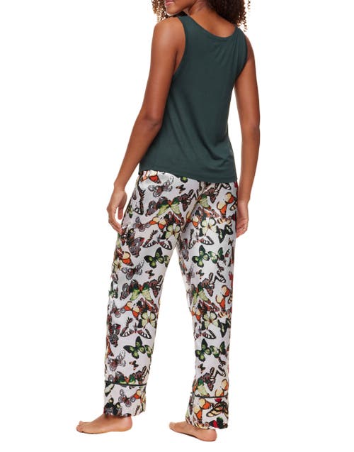Adore Me Alania Women's Pajama Tank & Pants Set In Novelty White