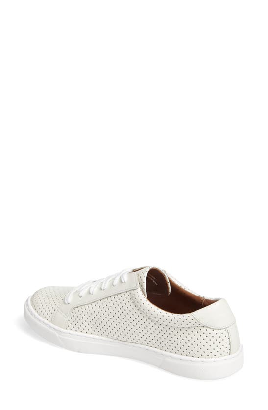 Shop Caslon (r) Cassie Perforated Sneaker In White Leather