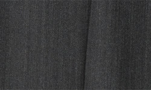 Theory Mayer Herringbone Wool Blend Flannel Dress Pants In Charcoal Multi