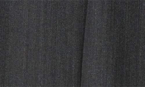 Shop Theory Mayer Herringbone Wool Blend Flannel Dress Pants In Charcoal Multi