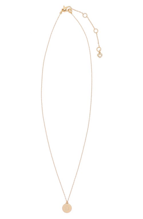 Kate Spade New York mini initial pendant necklace in Gold