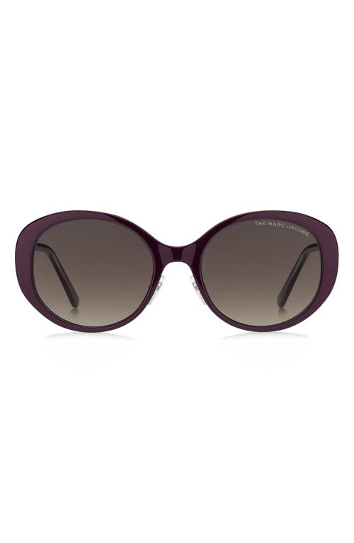 Marc Jacobs 54mm Gradient Round Sunglasses in Burgundy /Grey Shaded