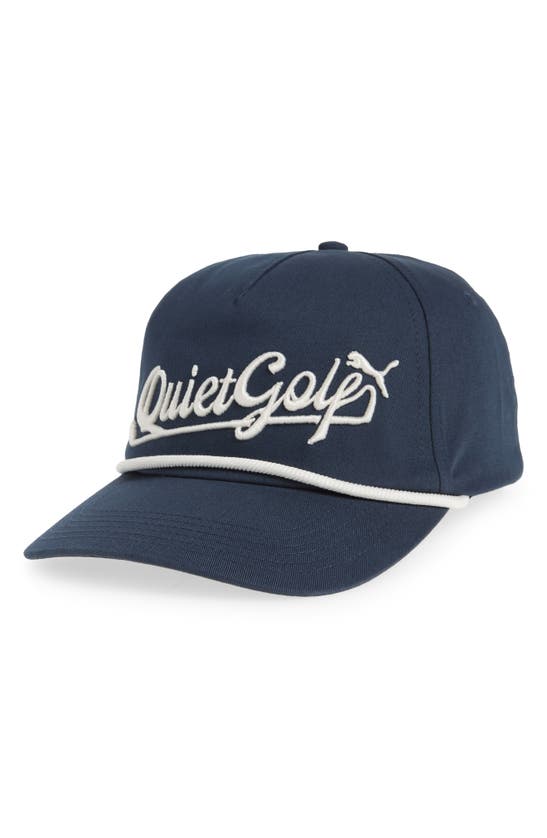 Quiet Golf X Puma Rope Accent Cotton Twill Baseball Cap In Blue