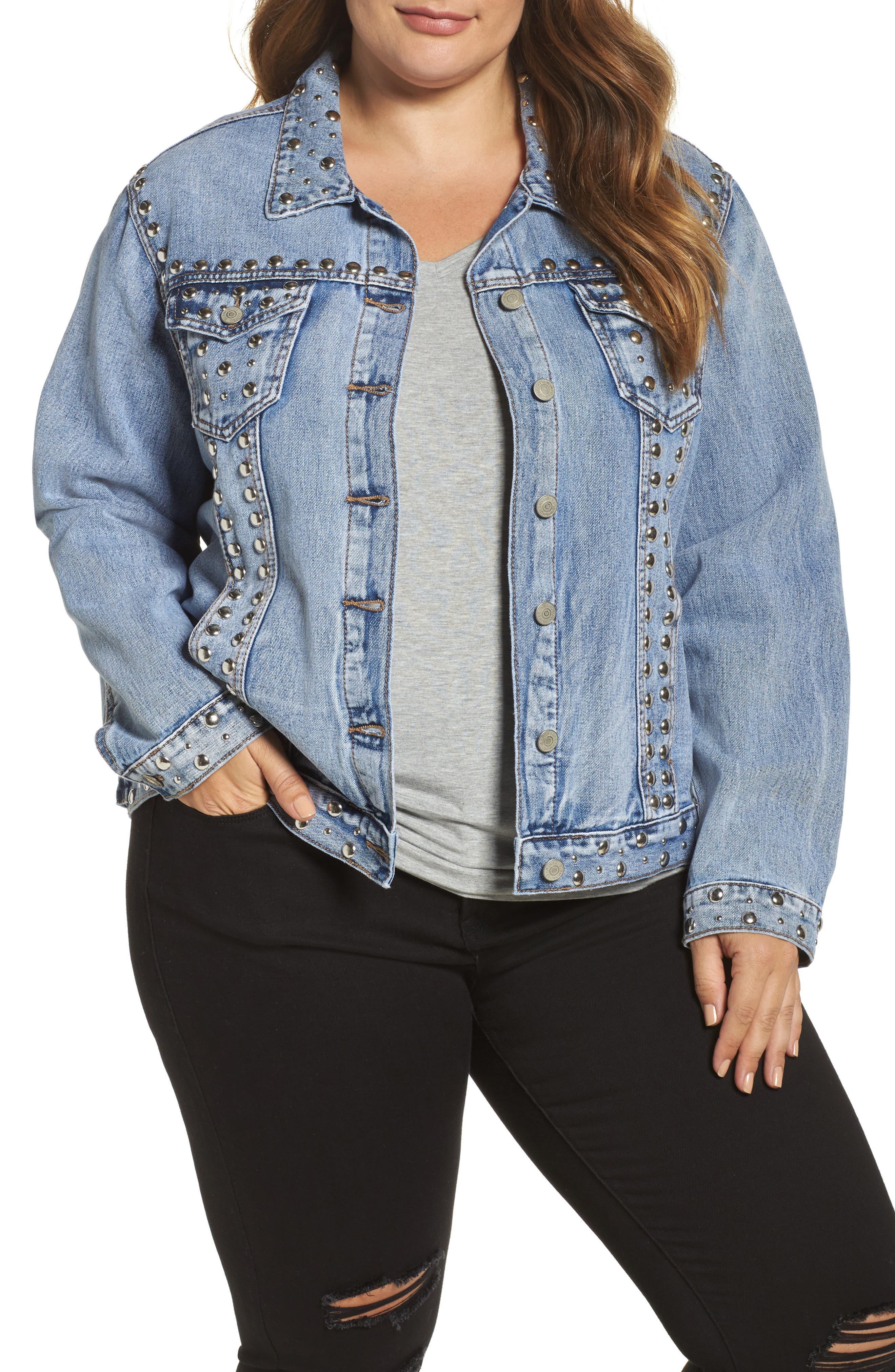 studded jean jacket