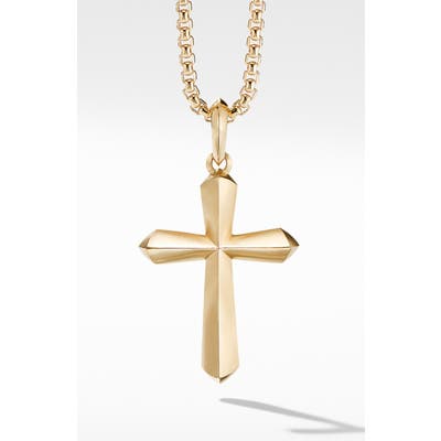 David Yurman Roman Xl Cross Amulet In 18K Yellow Gold