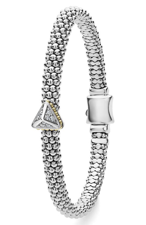 Shop Lagos Ksl Lux Diamond Pyramid Bracelet In Silver/diamond