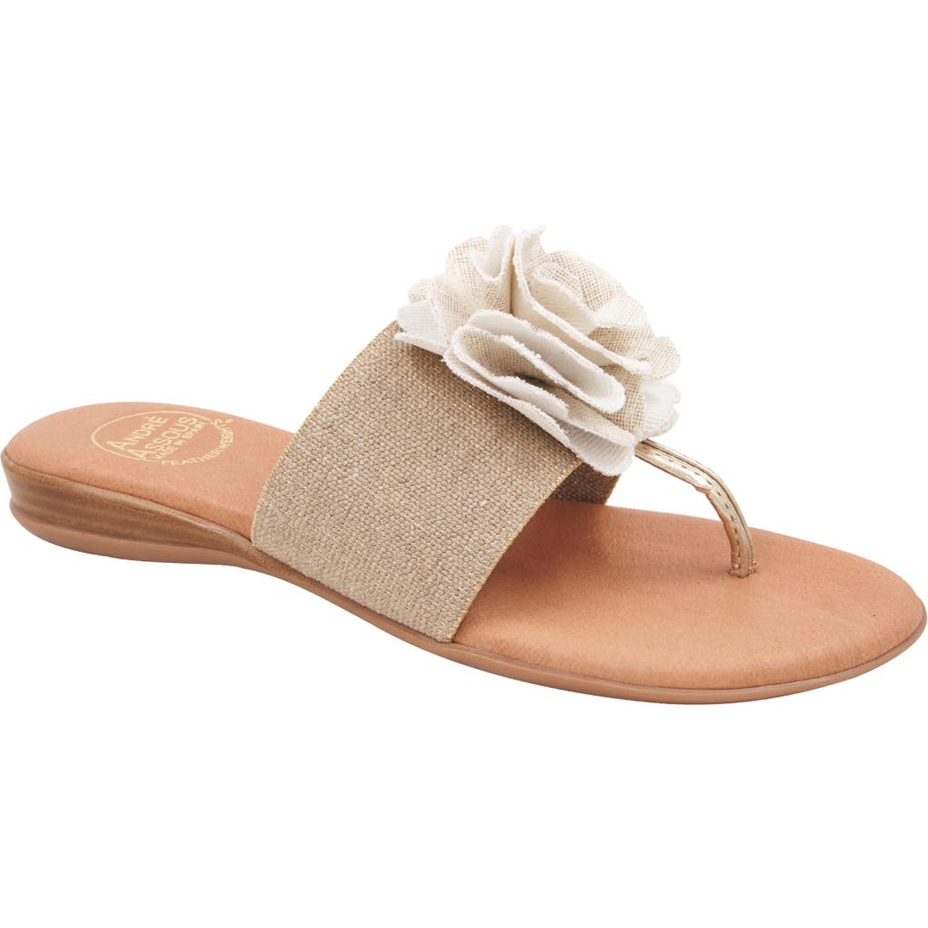 Andre Assous André Assous Nara Sandal In Beige/platino