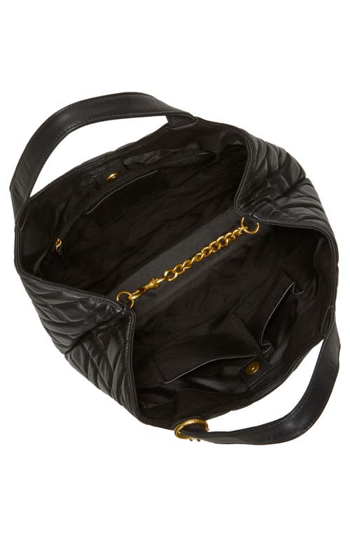 Vince Camuto Kisho Quilted Leather Shoulder Bag In Black