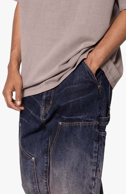 Mnml Gradient Nonstretch Ultra Baggy Carpenter Jeans In Blue/pink