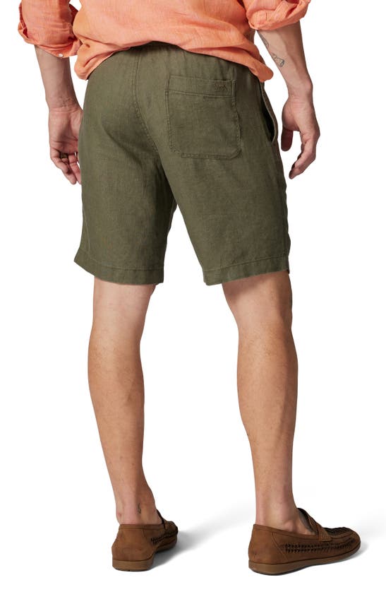 Shop Rodd & Gunn Linen Shorts In Olive