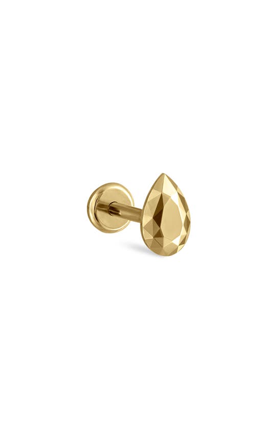 MARIA TASH MARIA TASH FACETED PEAR SINGLE THREADED STUD EARRING