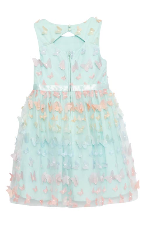 Shop Speechless Kids' Sleeveless 3d Butterfly Dress In Mint/coral J