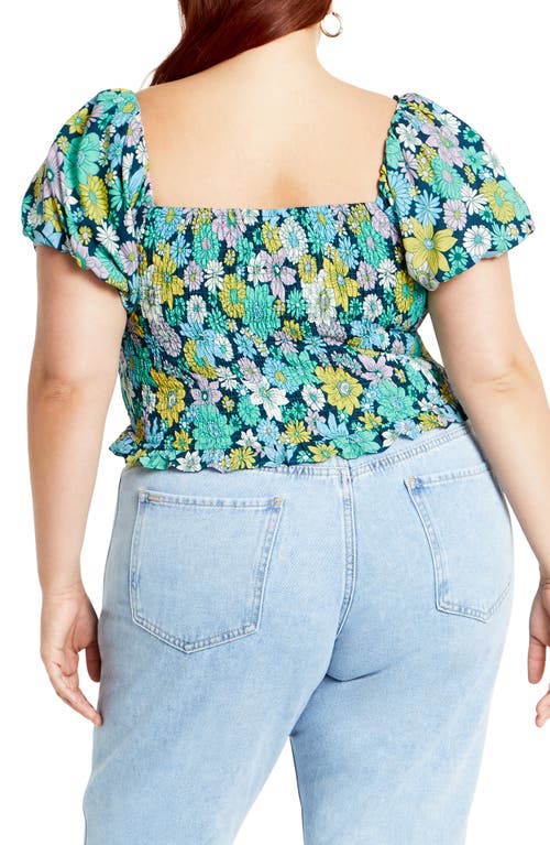 Shop City Chic Naomi Smocked Off The Shoulder Top In Hippie Chic