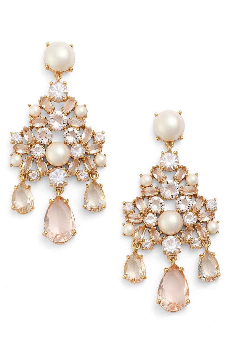kate spade new york 'posy petals' crystal chandelier earrings | Nordstrom